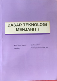 Image of Dasar Teknologi Menjahit 1