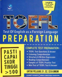 Image of TOEFL Preparation:The Test Of English as a Foreign Language